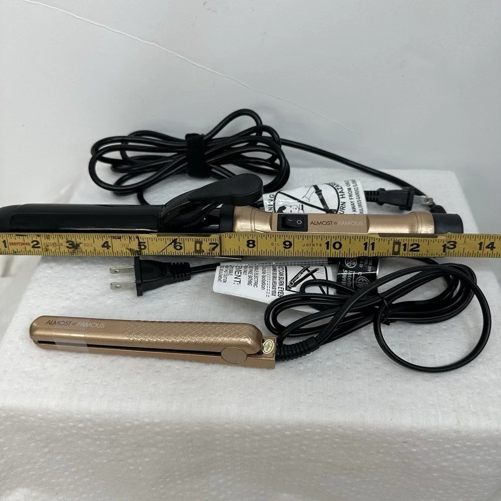 Almost Famous limited edition beachy waves 2-Piece Curling iron straightener Set